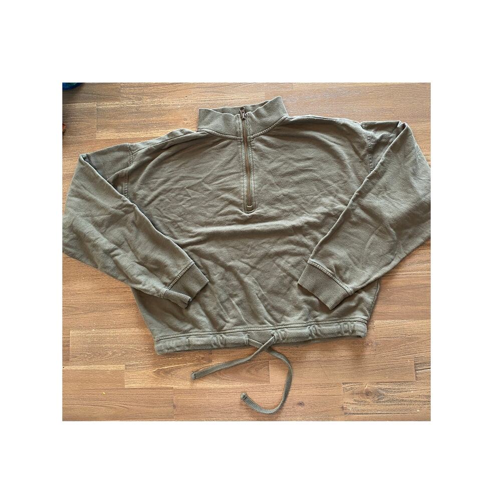 Marine Layer Rory Sweatshirt in Olive Women's Size Medium